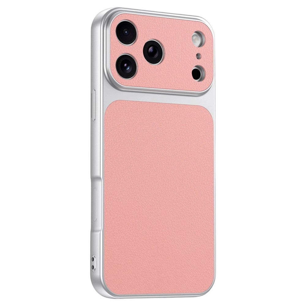 For iPhone 17 Pro Phone Case Lambskin Texture PC TPU PU Leather Shockproof Protective Cover