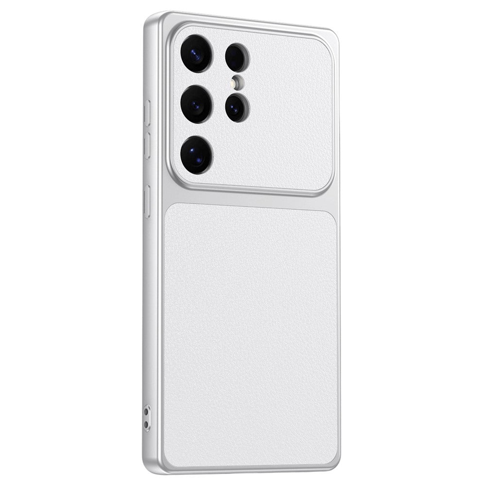 For Samsung Galaxy S26 Ultra Phone Case Lambskin Texture PC TPU PU Leather Shockproof Protective Cover