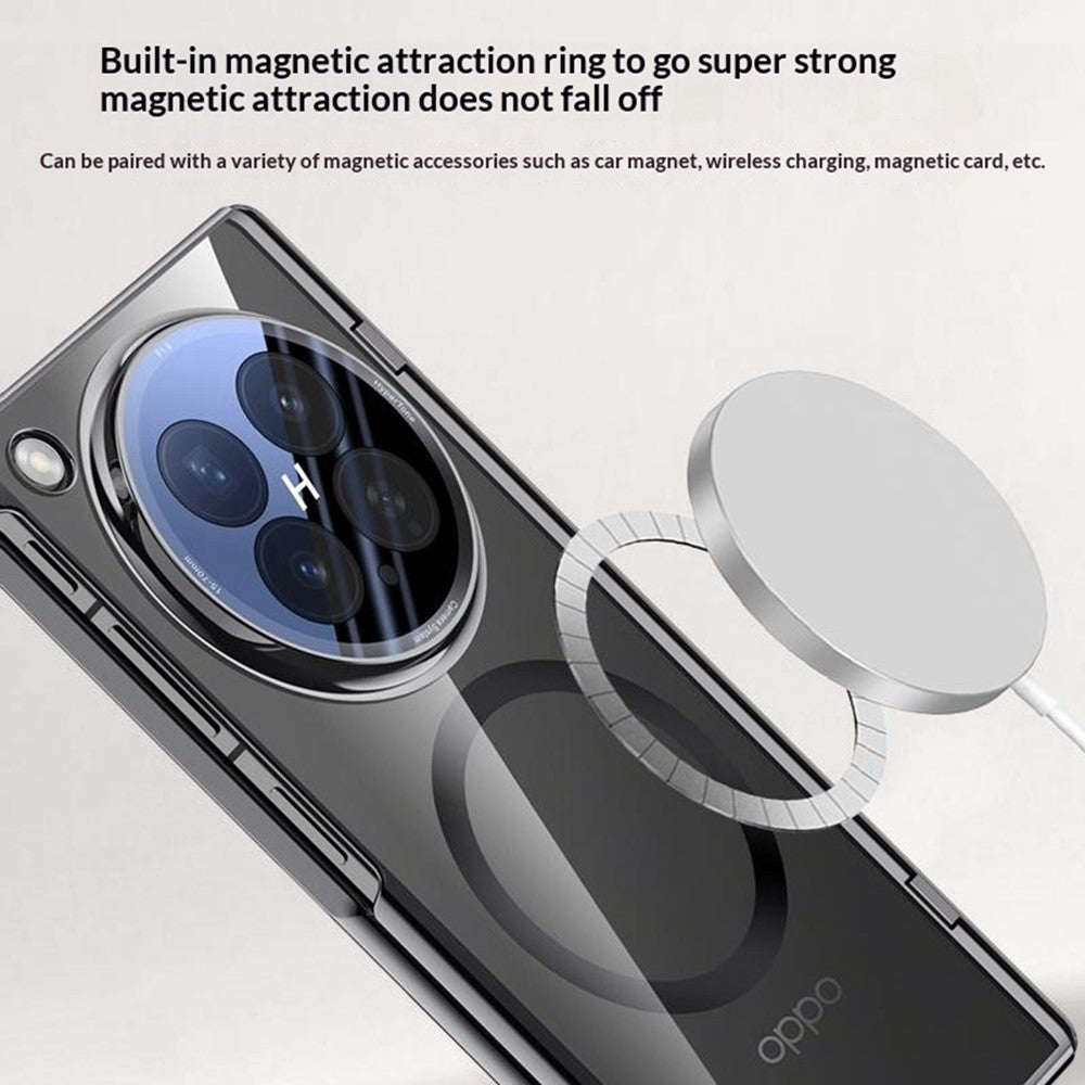 For Oppo Find N6 5G Magnetic Case Hard PC + Acrylic Phone Cover with HD Screen Protector