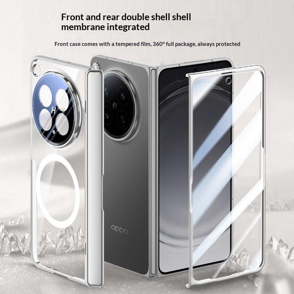 For Oppo Find N6 5G Magnetic Case Hard PC + Acrylic Phone Cover with HD Screen Protector
