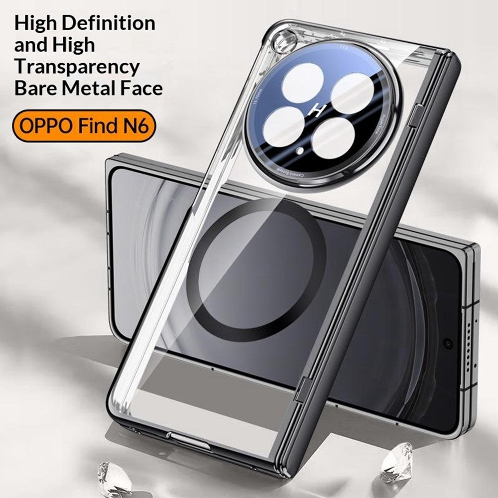 For Oppo Find N6 5G Magnetic Case Hard PC + Acrylic Phone Cover with HD Screen Protector