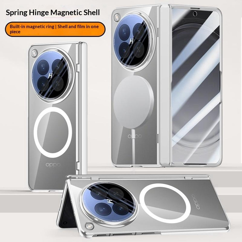 For Oppo Find N6 5G Magnetic Case Hard PC + Acrylic Phone Cover with HD Screen Protector