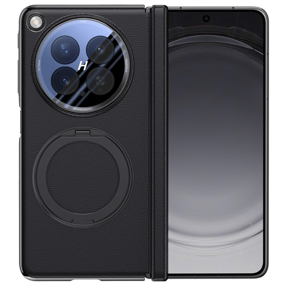 For Oppo Find N6 5G Magnetic Case with Tempered Glass Lens Protector 360° Rotating Ring Kickstand Protective Cover