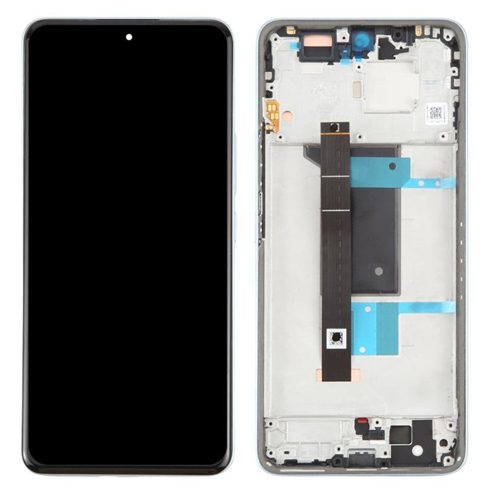 Til Xiaomi Redmi Note 15 Pro 4G (Global) 25100RA69G OEM Grade S AMOLED Skærm og Digitizer Samling + Ramme (Uden Logo)