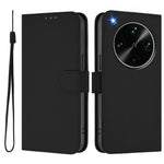 For Oppo Find X9 Ultra 5G Case Solid Color Wallet Leather Phone Cover with Strap