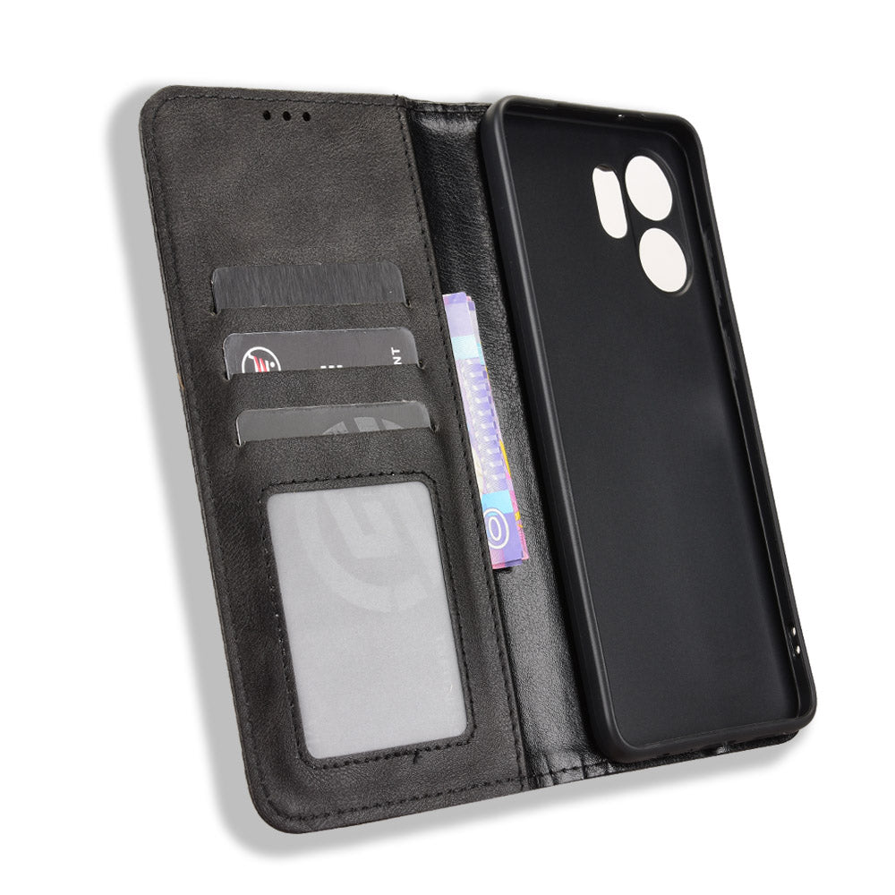 For Honor Play 60A 5G / Honor X6d 5G Leather Case Wallet Stand Retro Texture Phone Cover