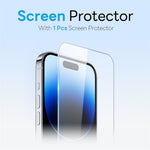 NORTHJO For iPhone 14 Pro Max Magnetic Case Translucent Matte Shockproof Phone Cover Set with Front Screen Protector + Lens Film