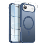 NORTHJO For iPhone Air Magnetic Case Translucent Matte Shockproof Phone Cover Set with Front Screen Protector + Lens Film
