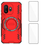 WANLONFENG magnetisk etui til OnePlus 15T 5G i DJ-serien af PC og TPU med 2 hærdede glasbeskyttelsesfilm