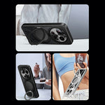 For Xiaomi 17 Ultra 5G Case Magnetic Kickstand Hollow Heat Dissipation Silicone + PC + Metal Bumper Phone Cover