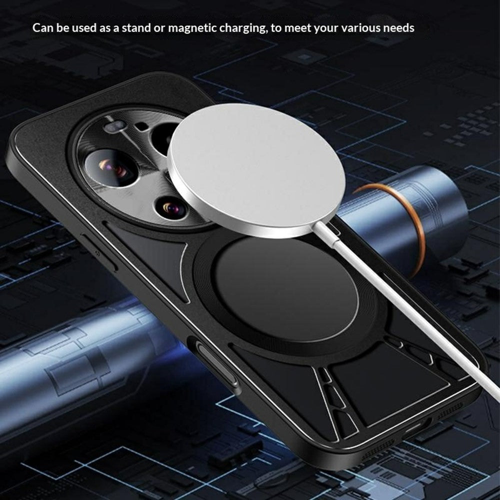 For Xiaomi 17 Ultra 5G Magnetic Case Hollow Heat Dissipation Silicone + PC + Metal Bumper Phone Cover
