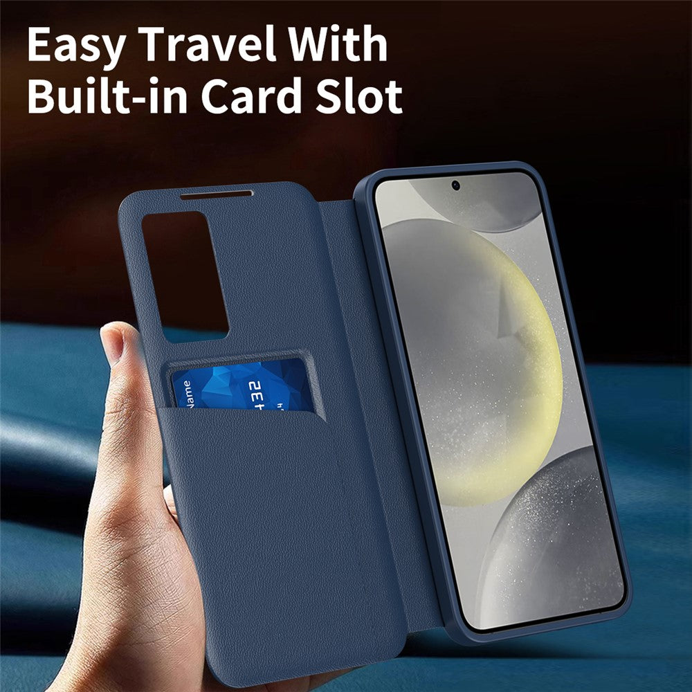 For Samsung Galaxy A57 5G Case with Card Holder Smart View Window Leather Phone Cover