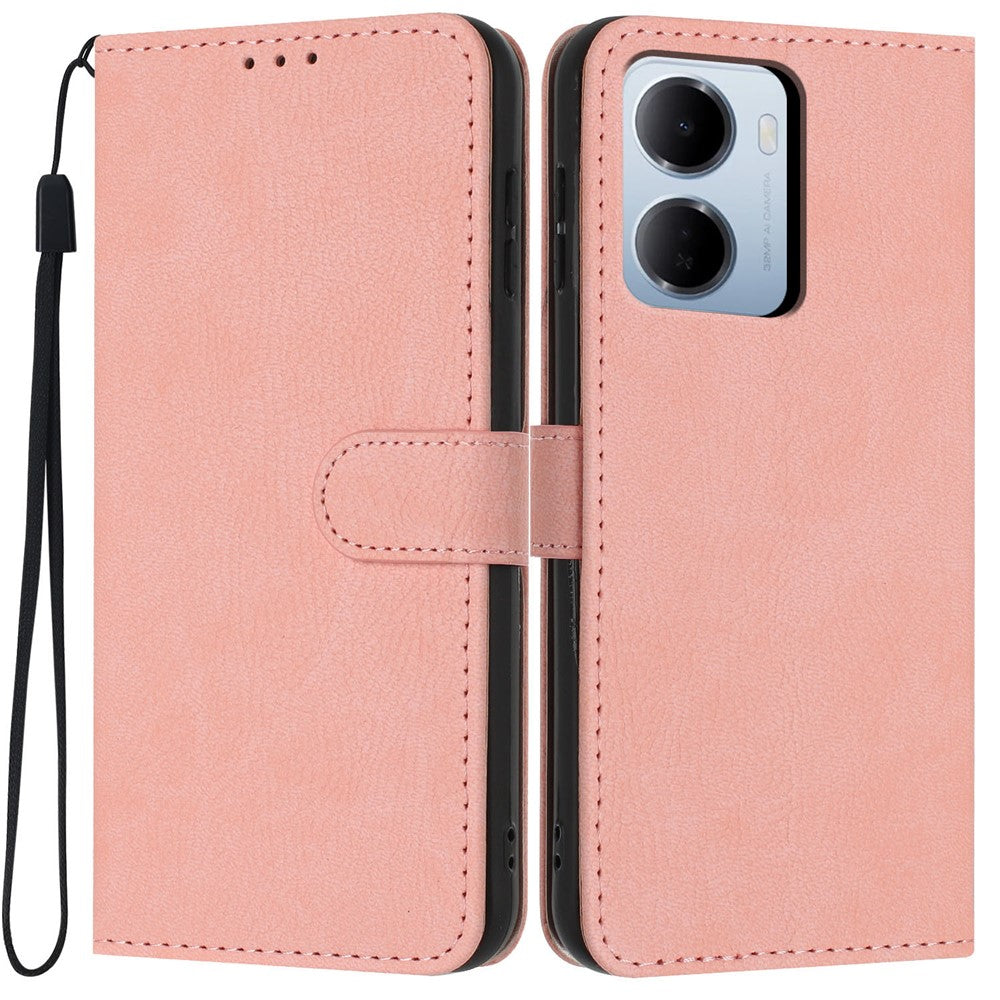 For Xiaomi Redmi 15a 5G Wallet Case Litchi Texture Leather Flip Cover with Card Slots and Hand Strap