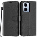 For Xiaomi Redmi 15a 5G Wallet Case Litchi Texture Leather Flip Cover with Card Slots and Hand Strap