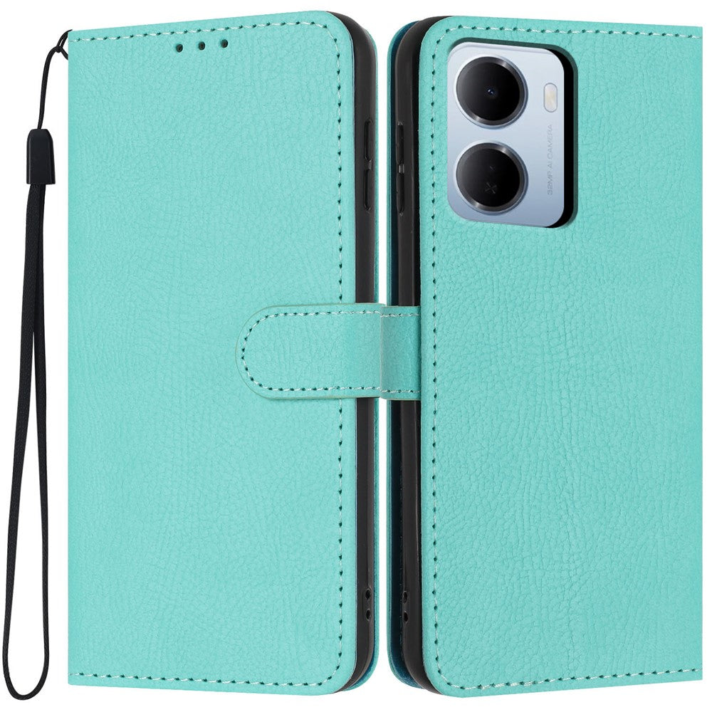 For Xiaomi Redmi 15a 5G Wallet Case Litchi Texture Leather Flip Cover with Card Slots and Hand Strap