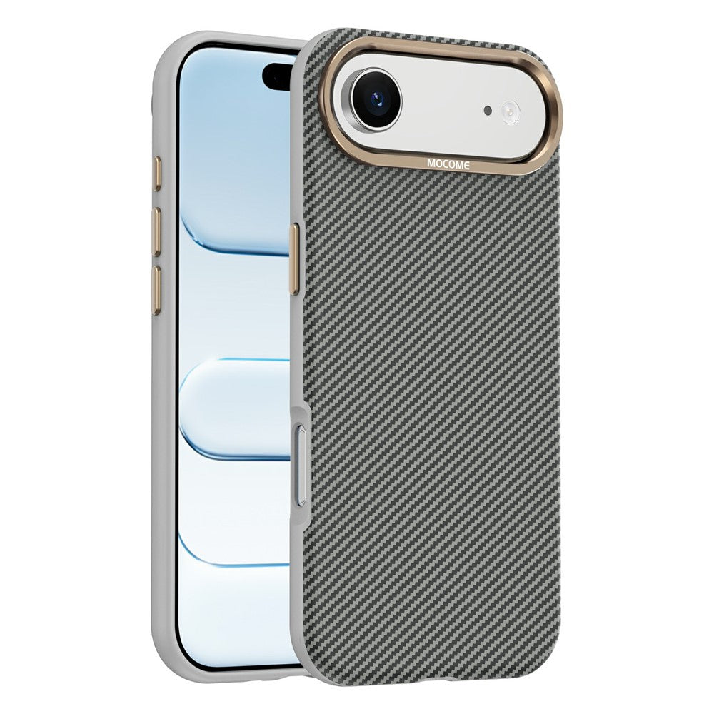 For iPhone Air Case Compatible with MagSafe Carbon Fiber Texture Shockproof Leather TPU PC Protective Cover