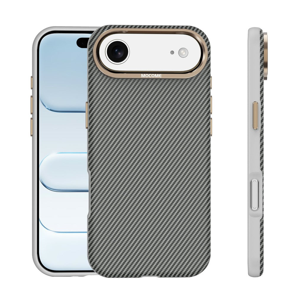For iPhone Air Case Compatible with MagSafe Carbon Fiber Texture Shockproof Leather TPU PC Protective Cover