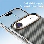 For iPhone Air Case Compatible with MagSafe Carbon Fiber Texture Shockproof Leather TPU PC Protective Cover