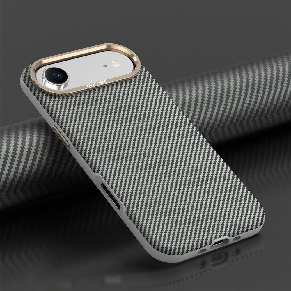 For iPhone Air Case Compatible with MagSafe Carbon Fiber Texture Shockproof Leather TPU PC Protective Cover