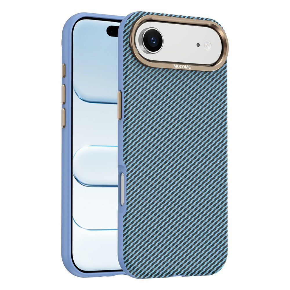 For iPhone Air Case Compatible with MagSafe Carbon Fiber Texture Shockproof Leather TPU PC Protective Cover