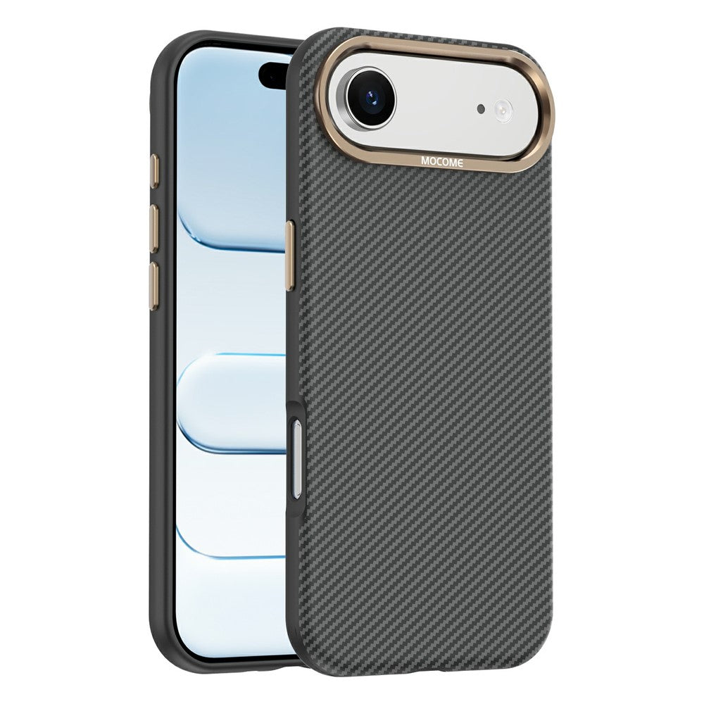 For iPhone Air Case Compatible with MagSafe Carbon Fiber Texture Shockproof Leather TPU PC Protective Cover