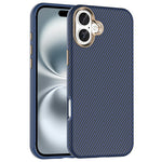 For iPhone 16 Plus Case Compatible with MagSafe Carbon Fiber Texture Shockproof Leather TPU PC Protective Cover