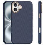 For iPhone 16 Plus Case Compatible with MagSafe Carbon Fiber Texture Shockproof Leather TPU PC Protective Cover