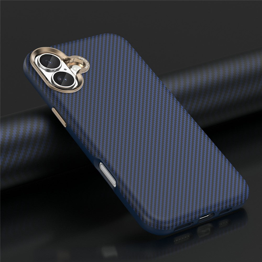 For iPhone 16 Plus Case Compatible with MagSafe Carbon Fiber Texture Shockproof Leather TPU PC Protective Cover