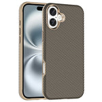 For iPhone 16 Plus Case Compatible with MagSafe Carbon Fiber Texture Shockproof Leather TPU PC Protective Cover