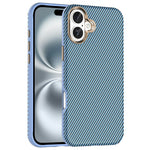 For iPhone 16 Plus Case Compatible with MagSafe Carbon Fiber Texture Shockproof Leather TPU PC Protective Cover