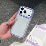 Til iPhone 17 Pro Max Gennemsigtigt Cover med Gennemsigtig Kortholder Stødsikkert PC TPU Beskyttelsescover