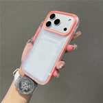 Til iPhone 17 Pro Max Gennemsigtigt Cover med Gennemsigtig Kortholder Stødsikkert PC TPU Beskyttelsescover