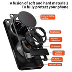 For Oppo Find X9 Ultra 5G Magnetic Case Ring Holder Foldable Kickstand TPU PC Phone Cover with Camera Lens Slider