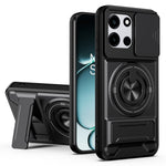 Magnetiskt fodral för OnePlus Nord CE6 5G / Nord 6 5G / Turbo 6V 5G / Turbo 6 5G ringhållare vikbart stativ TPU PC mobilskal med kameralinsreglage