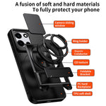 Magnetiskt fodral för OnePlus Nord CE6 5G / Nord 6 5G / Turbo 6V 5G / Turbo 6 5G ringhållare vikbart stativ TPU PC mobilskal med kameralinsreglage
