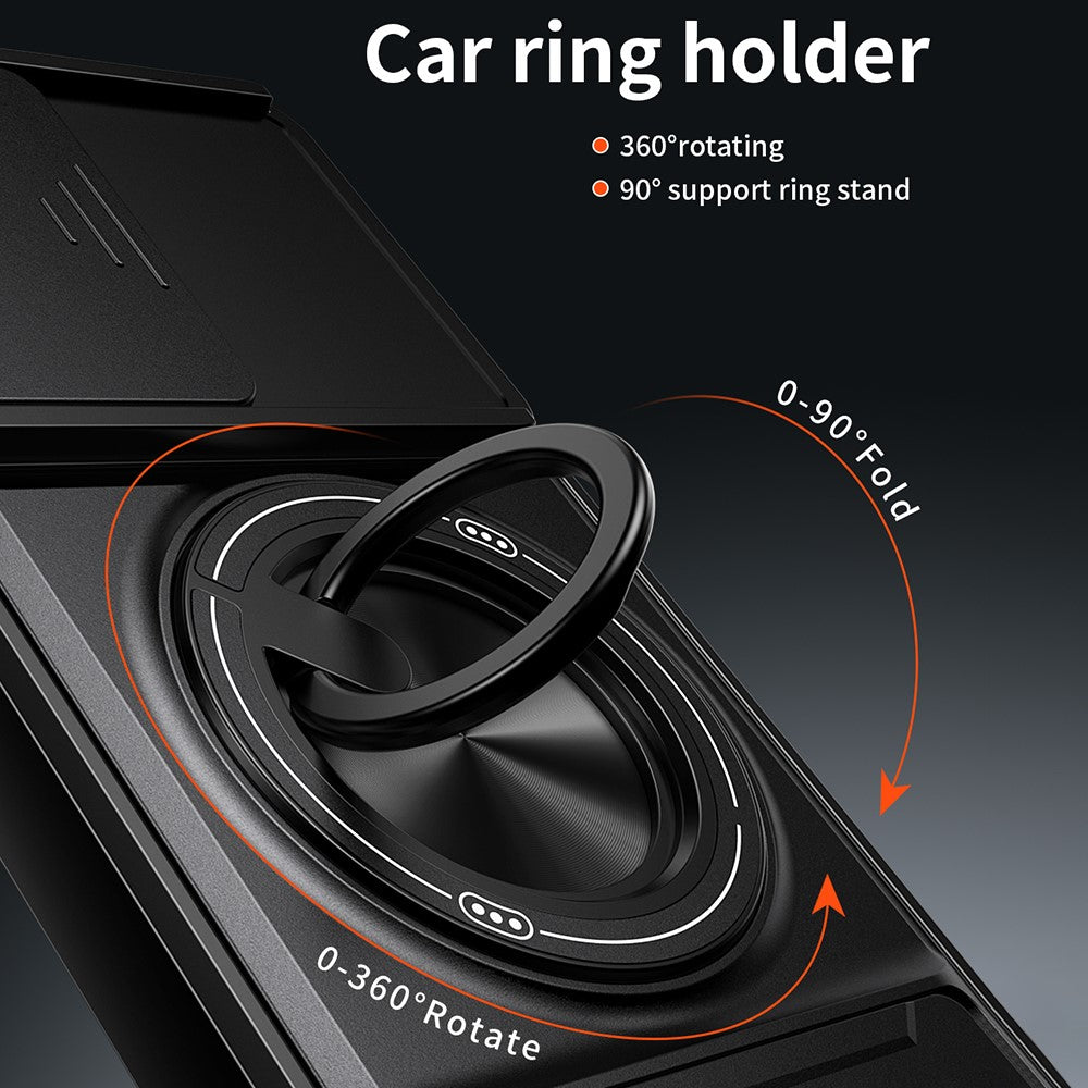 Magnetiskt fodral för OnePlus Nord CE6 5G / Nord 6 5G / Turbo 6V 5G / Turbo 6 5G ringhållare vikbart stativ TPU PC mobilskal med kameralinsreglage