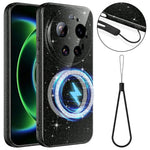 For Xiaomi 17 Ultra 5G Magnetic Case Glitter TPU Shockproof Phone Cover with Lanyard