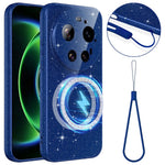 For Xiaomi 17 Ultra 5G Magnetic Case Glitter TPU Shockproof Phone Cover with Lanyard