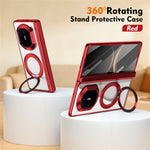 For Huawei Mate X7 Case 360° Rotating Alloy Kickstand Hinge Protection Shockproof Cover with Glass Film