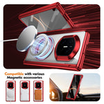 For Huawei Mate X7 Case 360° Rotating Alloy Kickstand Hinge Protection Shockproof Cover with Glass Film