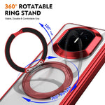 For Huawei Mate X7 Case 360° Rotating Alloy Kickstand Hinge Protection Shockproof Cover with Glass Film