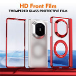 For Huawei Mate X7 Case 360° Rotating Alloy Kickstand Hinge Protection Shockproof Cover with Glass Film