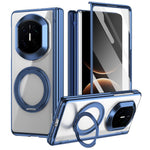 For Huawei Mate X7 Case 360° Rotating Alloy Kickstand Hinge Protection Shockproof Cover with Glass Film