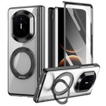 For Huawei Mate X7 Case 360° Rotating Alloy Kickstand Hinge Protection Shockproof Cover with Glass Film