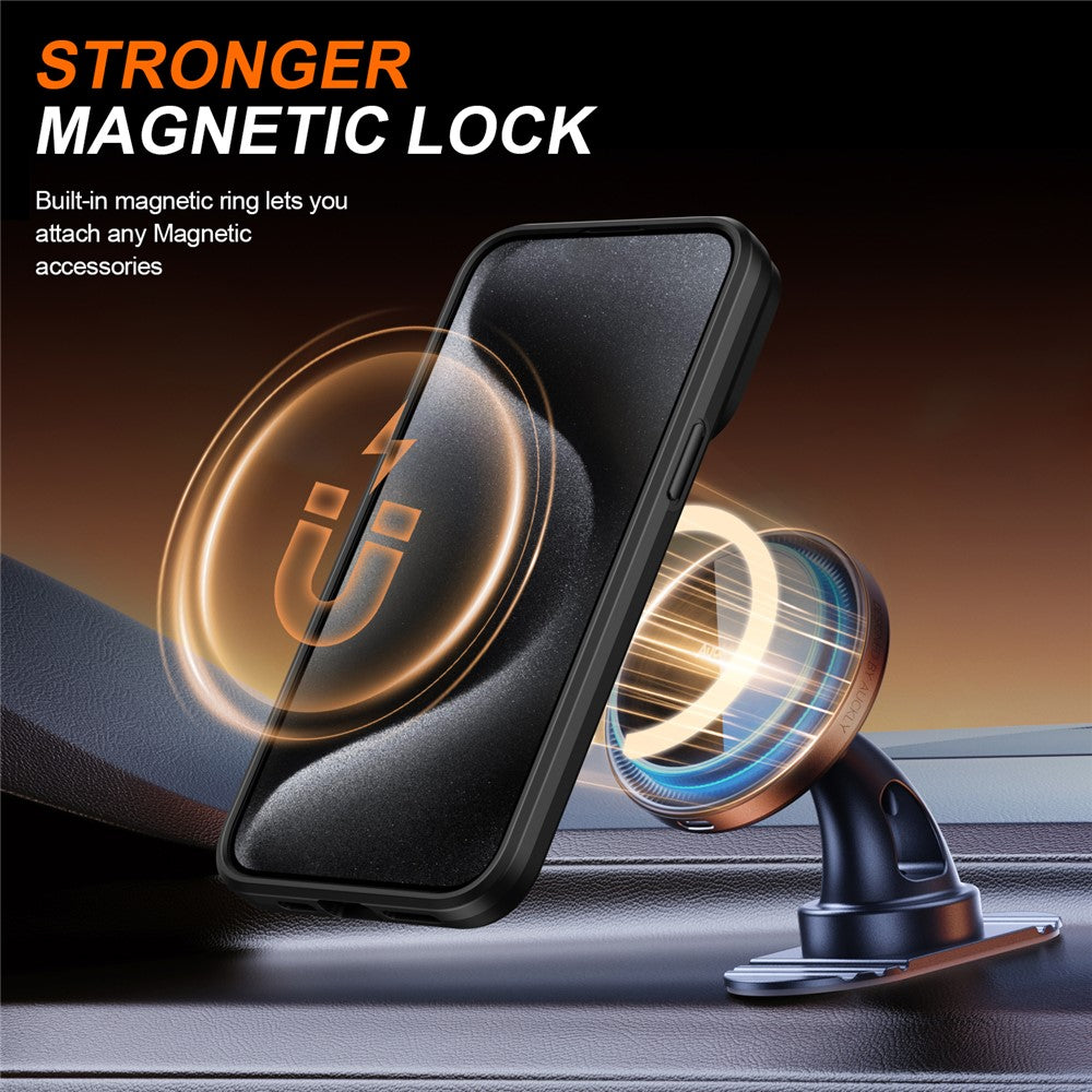 For iPhone 12 Pro Max  /  13 Pro Max Case Magnetic Case Ring Kickstand Slide Camera Cover TPU PC Hybrid Phone Shell