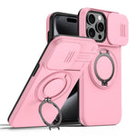 For iPhone 14 Pro Case Magnetic Case Ring Kickstand Slide Camera Cover TPU PC Hybrid Phone Shell