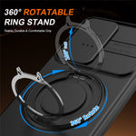 For Samsung Galaxy A35 5G Case Magnetic Case Ring Kickstand Slide Camera Cover TPU PC Hybrid Phone Shell