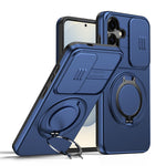 For Samsung Galaxy A35 5G Case Magnetic Case Ring Kickstand Slide Camera Cover TPU PC Hybrid Phone Shell