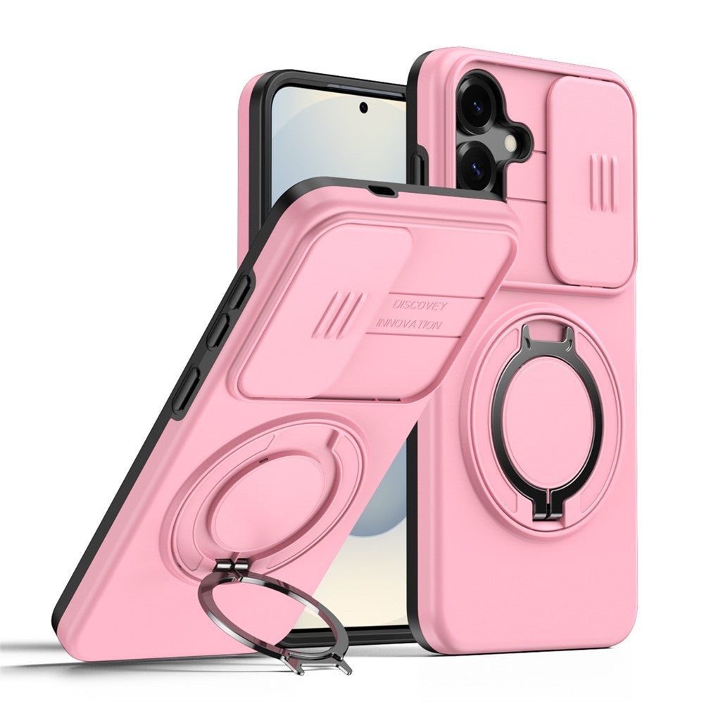 For Samsung Galaxy A35 5G Case Magnetic Case Ring Kickstand Slide Camera Cover TPU PC Hybrid Phone Shell