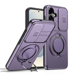 For Samsung Galaxy A35 5G Case Magnetic Case Ring Kickstand Slide Camera Cover TPU PC Hybrid Phone Shell